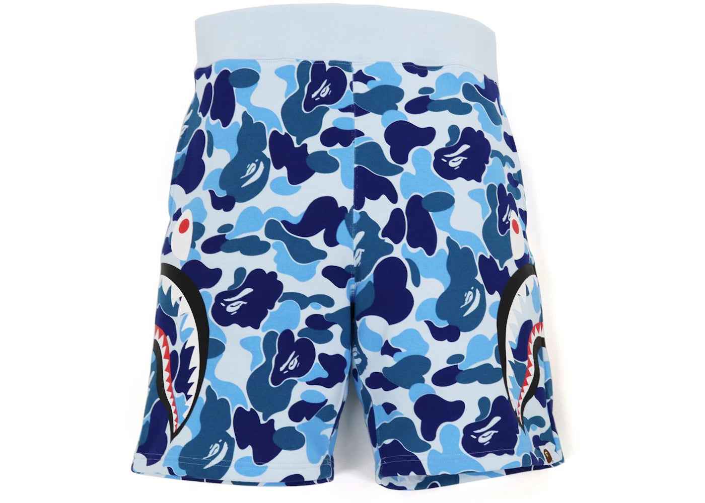 BAPE Big ABC Camo Side Shark Sweat Shorts Blue