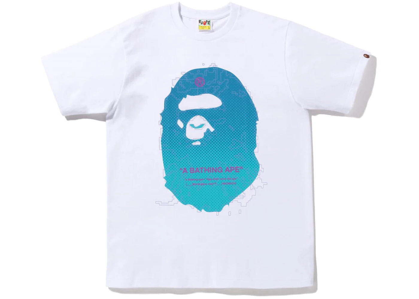 BAPE Big Ape Head Digital Mosaic Tee (FW22) White Blue