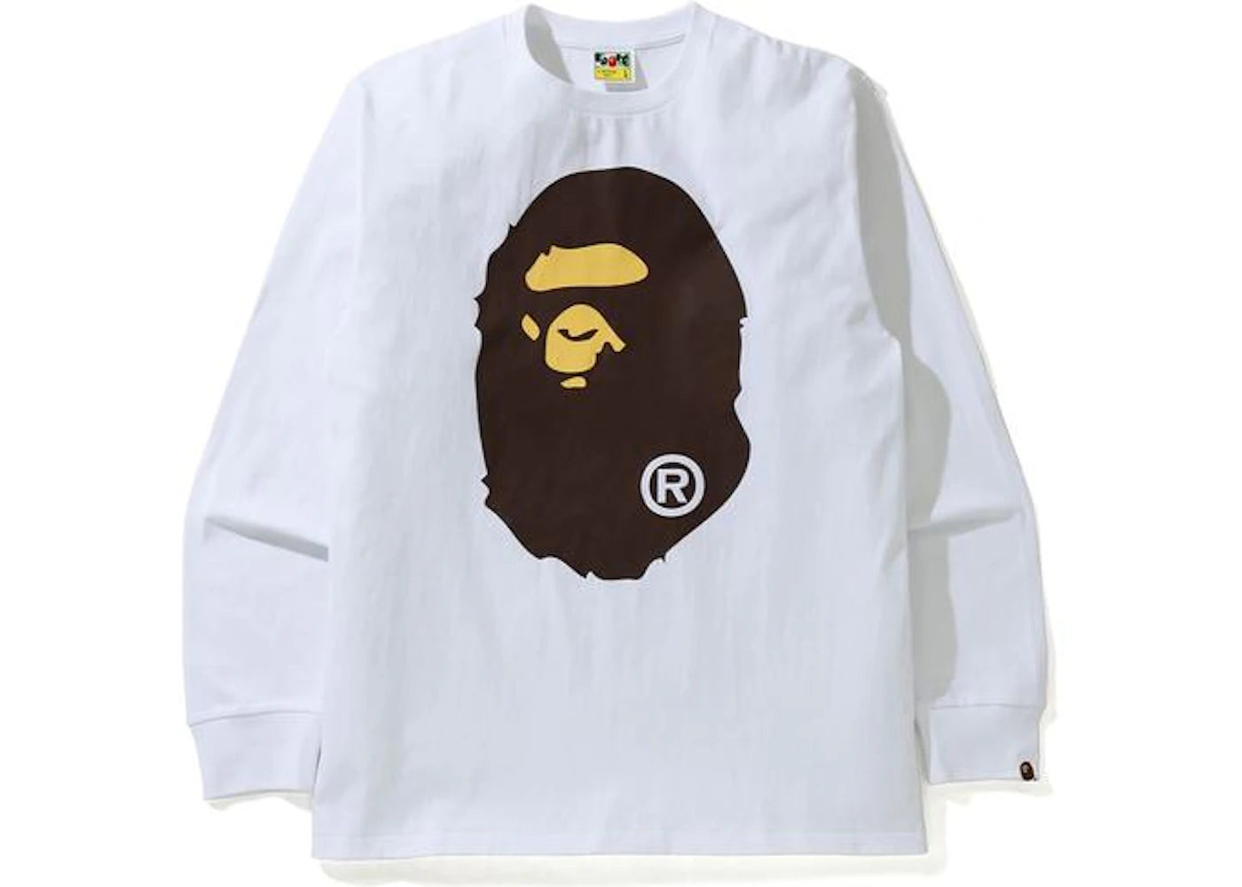 BAPE Big Ape Head L/S Tee White