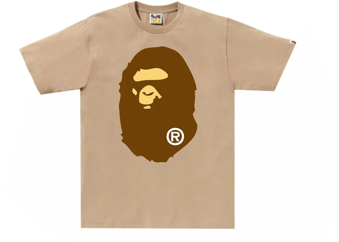 BAPE Big Ape Head Tee Beige