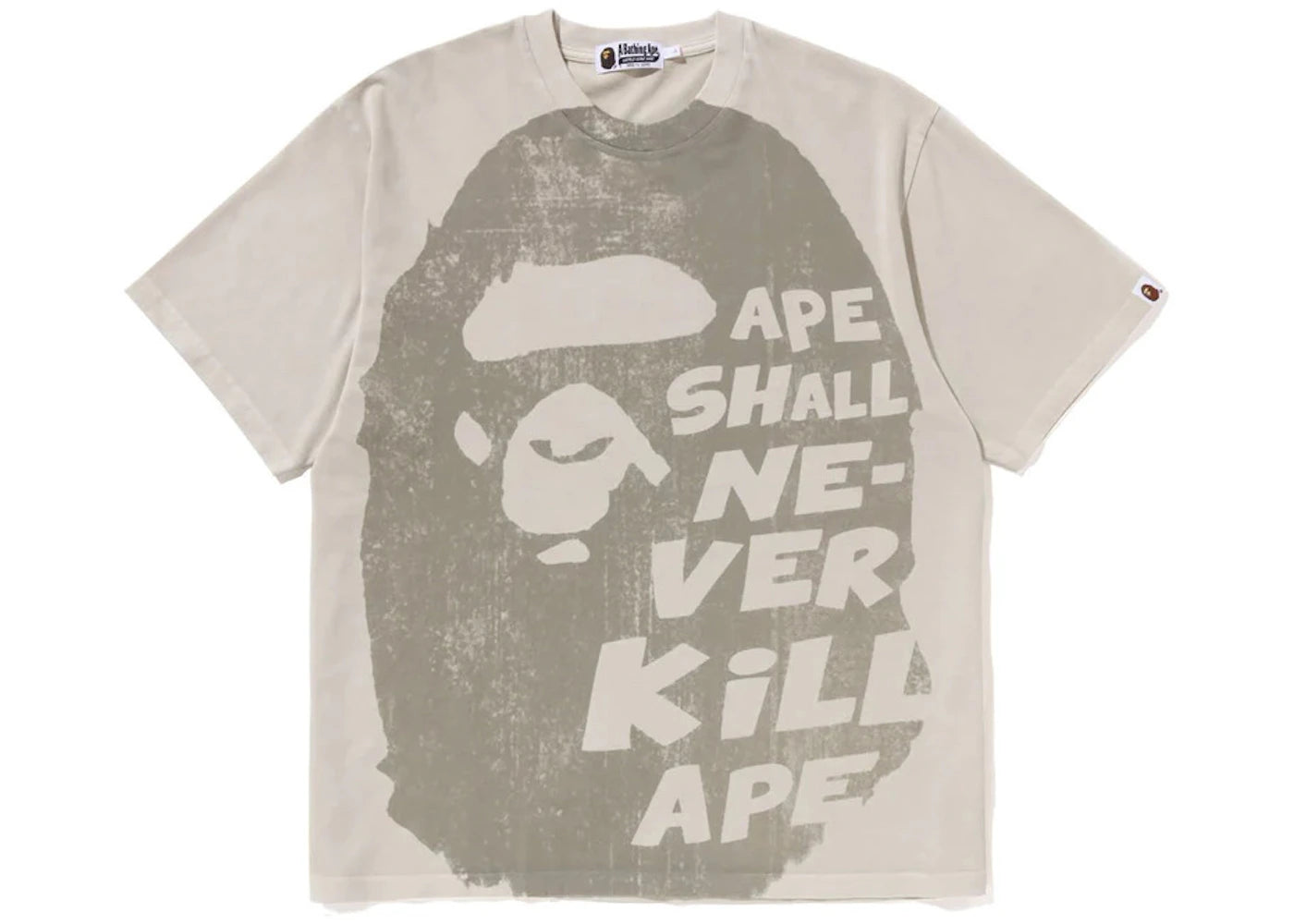 BAPE Big Ape Head Tee Ivory/Ivory