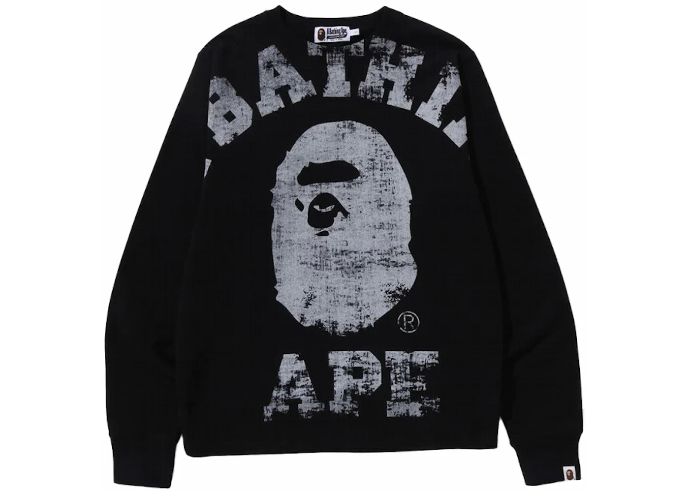 BAPE Big College Crewneck Black