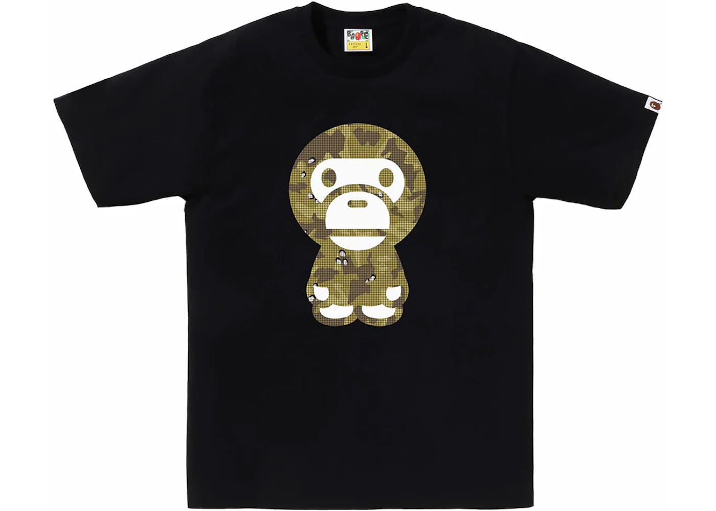 BAPE Bitmap Big Baby Milo Tee Black