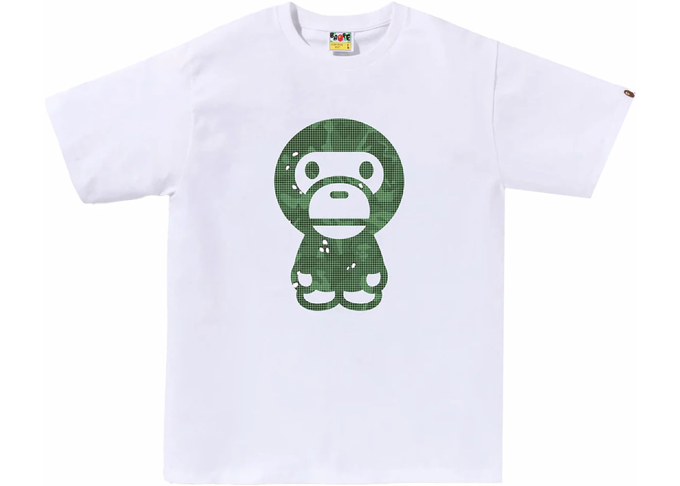 BAPE Bitmap Big Baby Milo Tee White