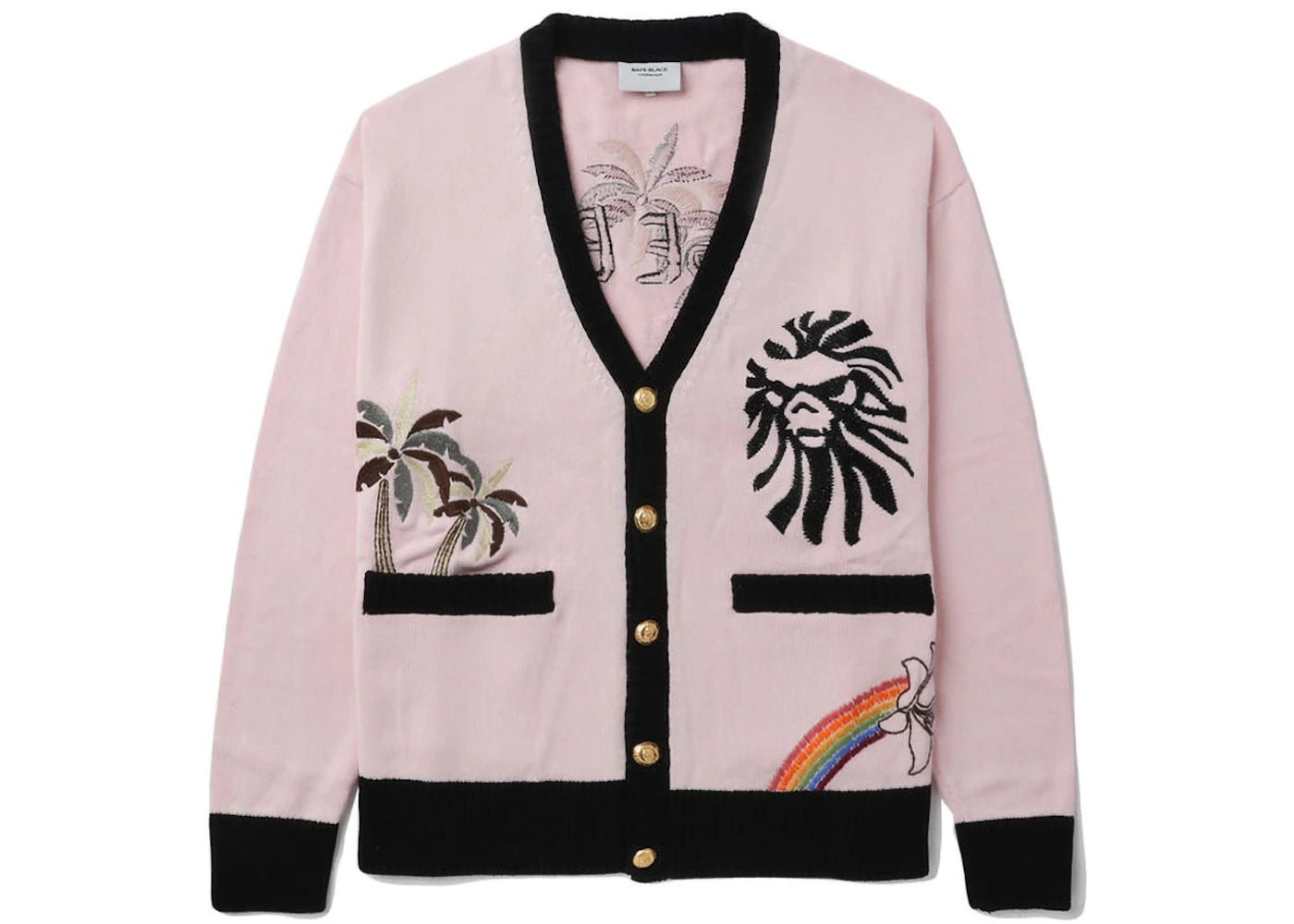BAPE Black Ape Head Embroidery Cardigan Pink