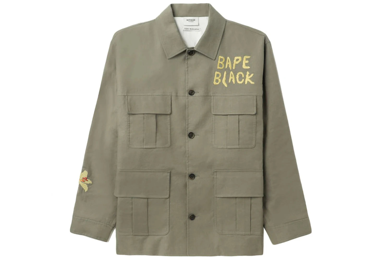 BAPE Black Embroidery Hunter Jacket Olive Drab