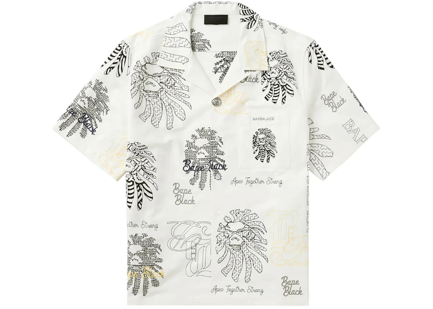 BAPE Black Graphic Stitch Shirt White