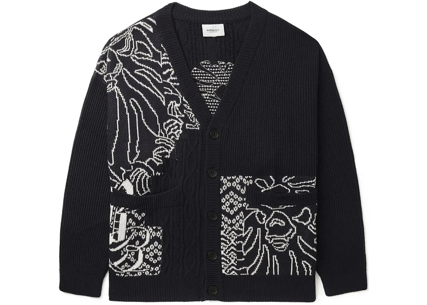 BAPE Black Logo Cardigan Black