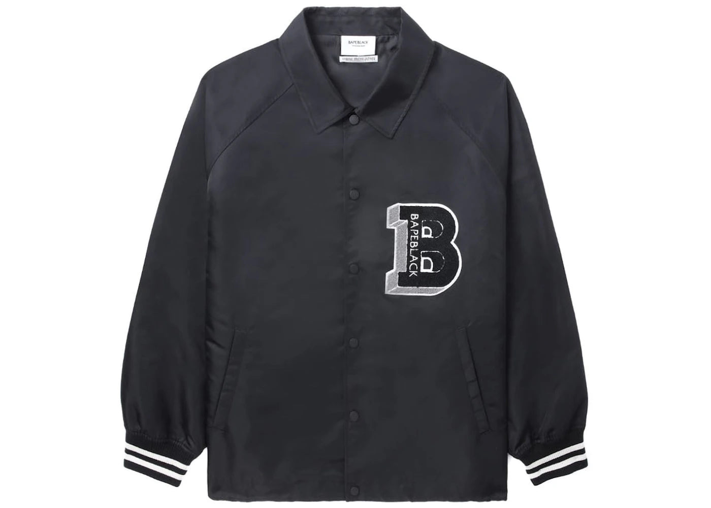 BAPE Black Logo Coach Jacket Black