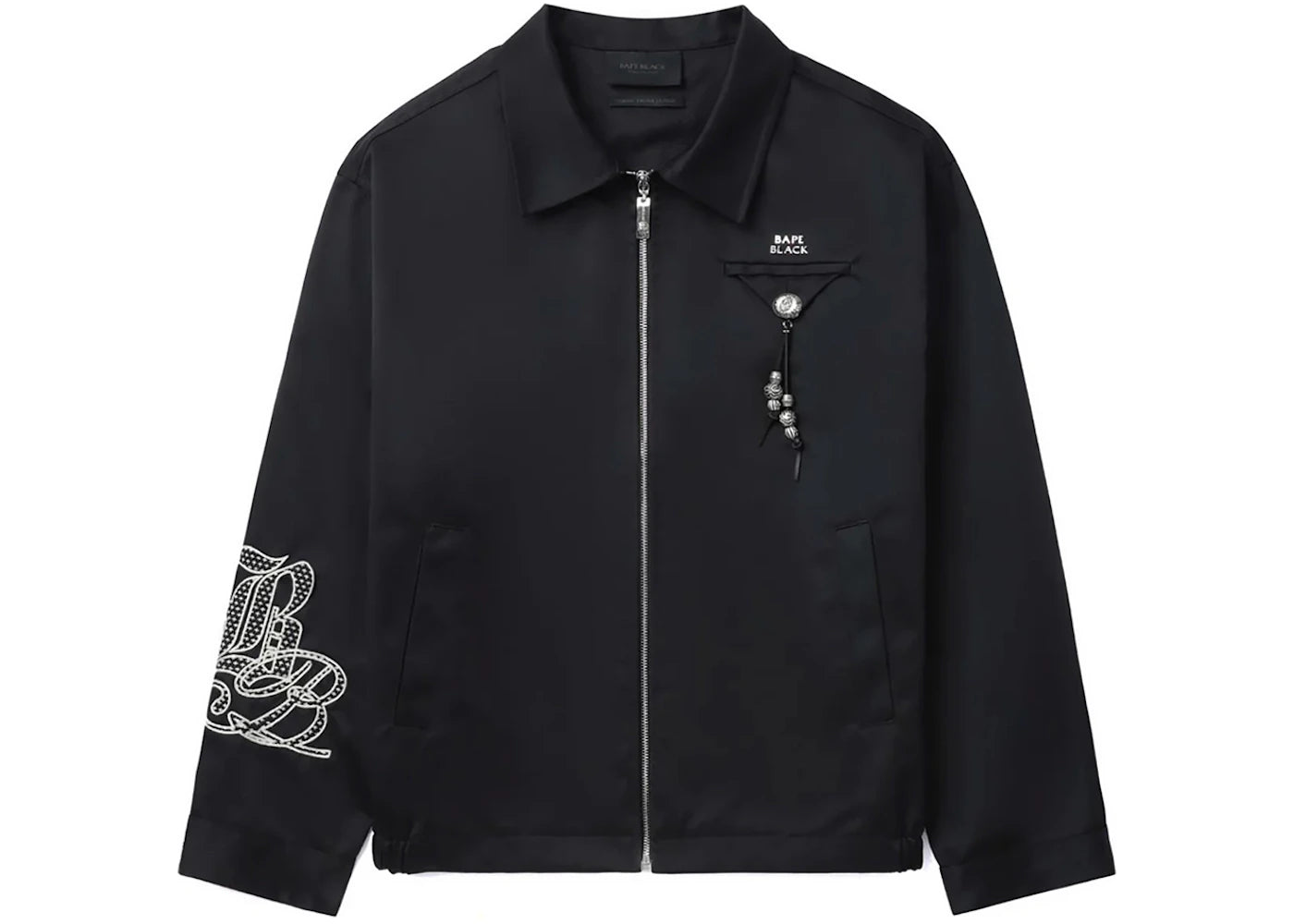 BAPE Black Logo Worker Jacket Black
