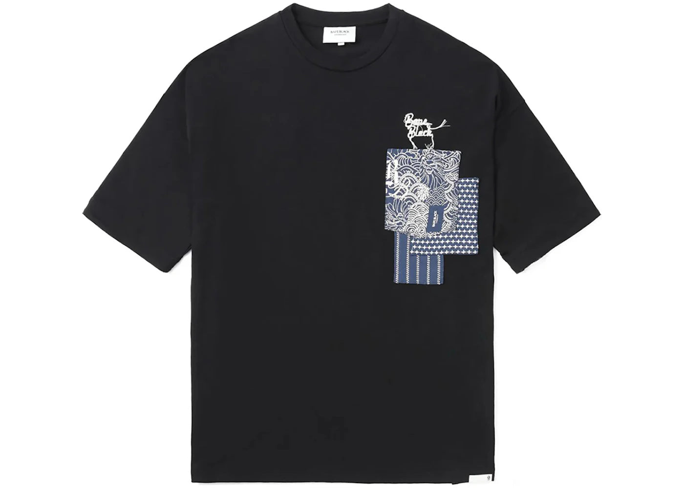 BAPE Black Patchwork Pocket Tee Black