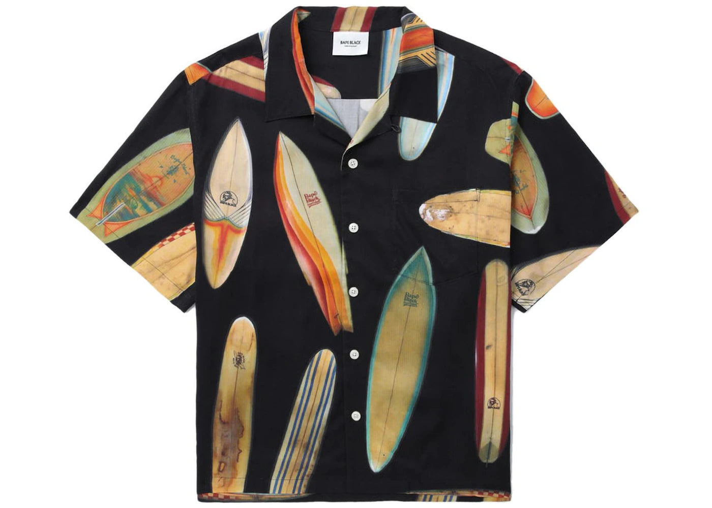 BAPE Black Surf Board S/S Shirt Black