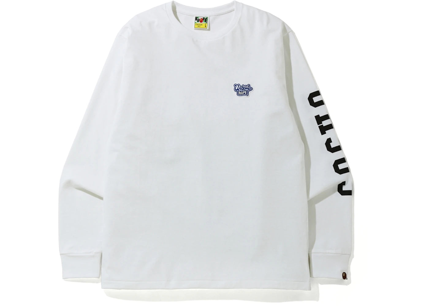 BAPE Blue Ribbon One Point Long Sleeve Tee White