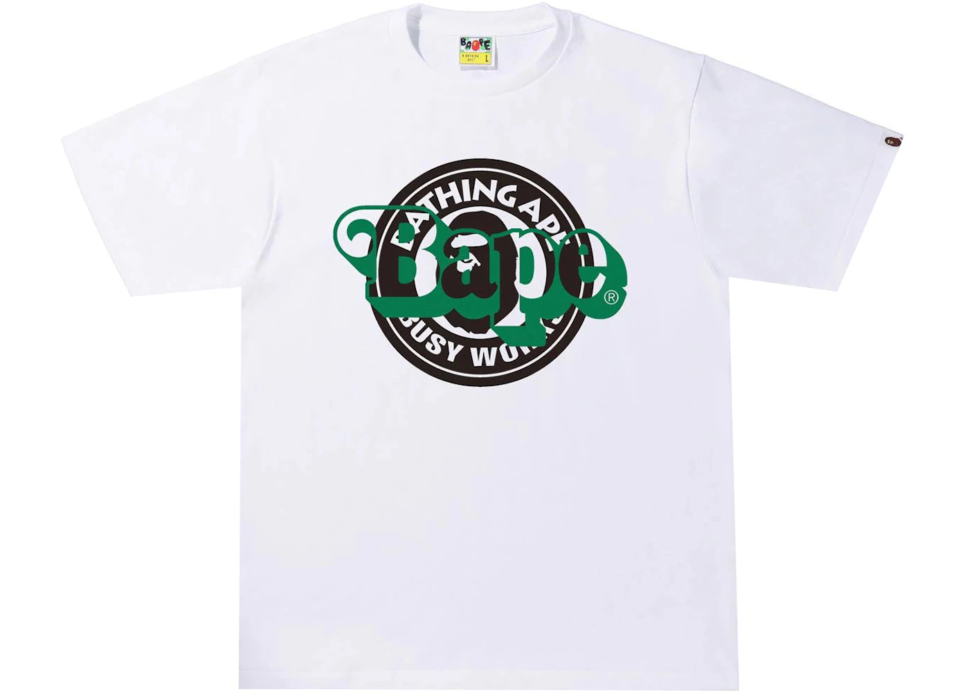 BAPE Busy Works Multi Print Tee White