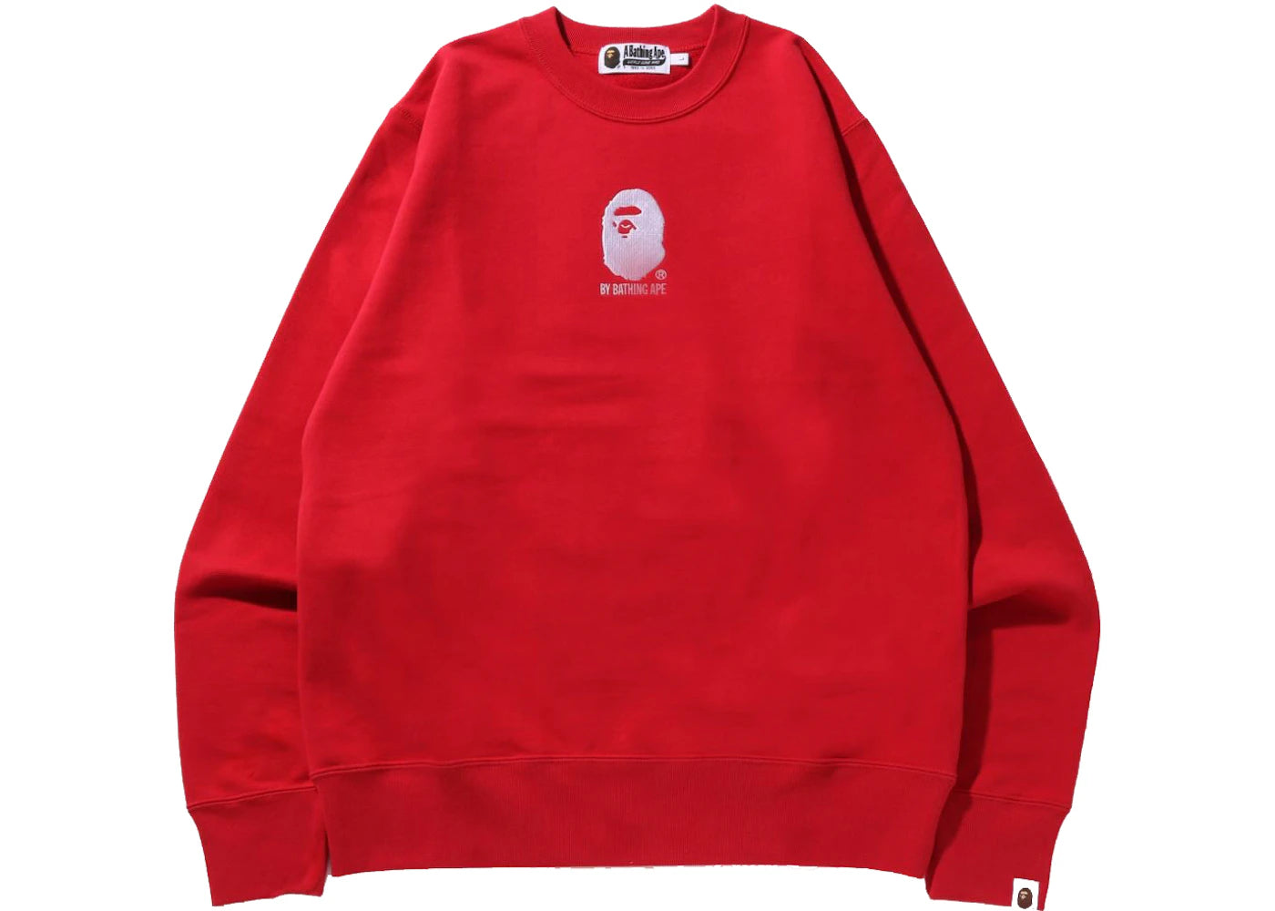 BAPE By Bathing Ape Embroidery Crewneck Red