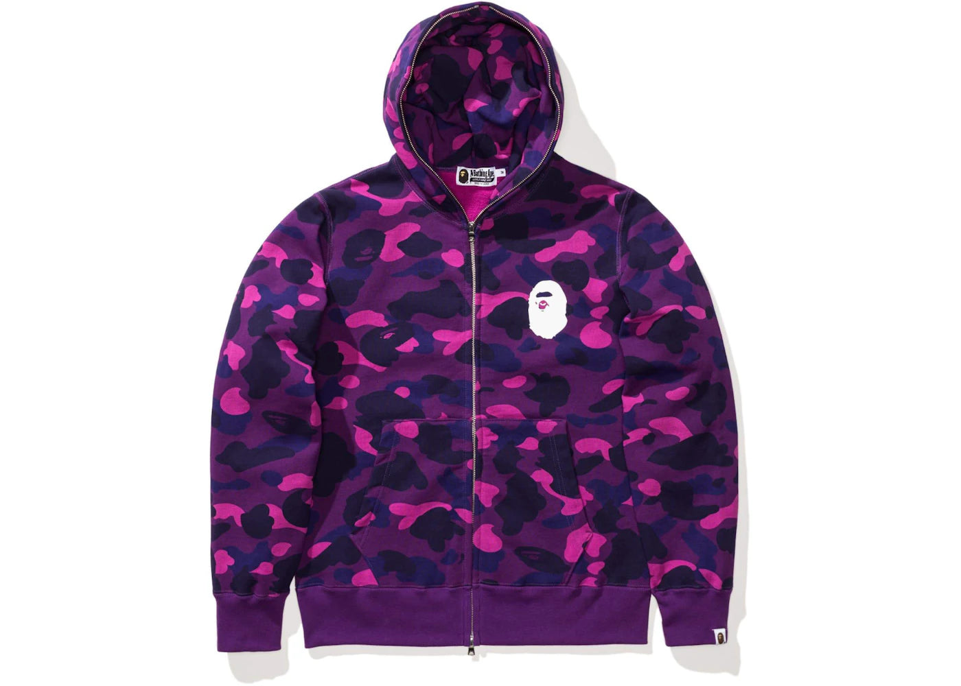 BAPE Camo Full Zip Hoodie Purple