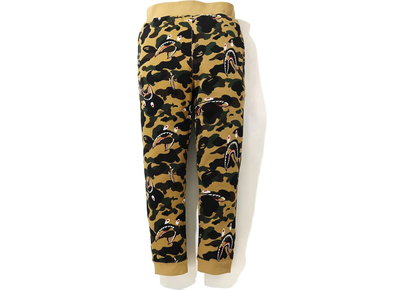 BAPE Shark 1st Camo Sweat Pants FW20 Yellow