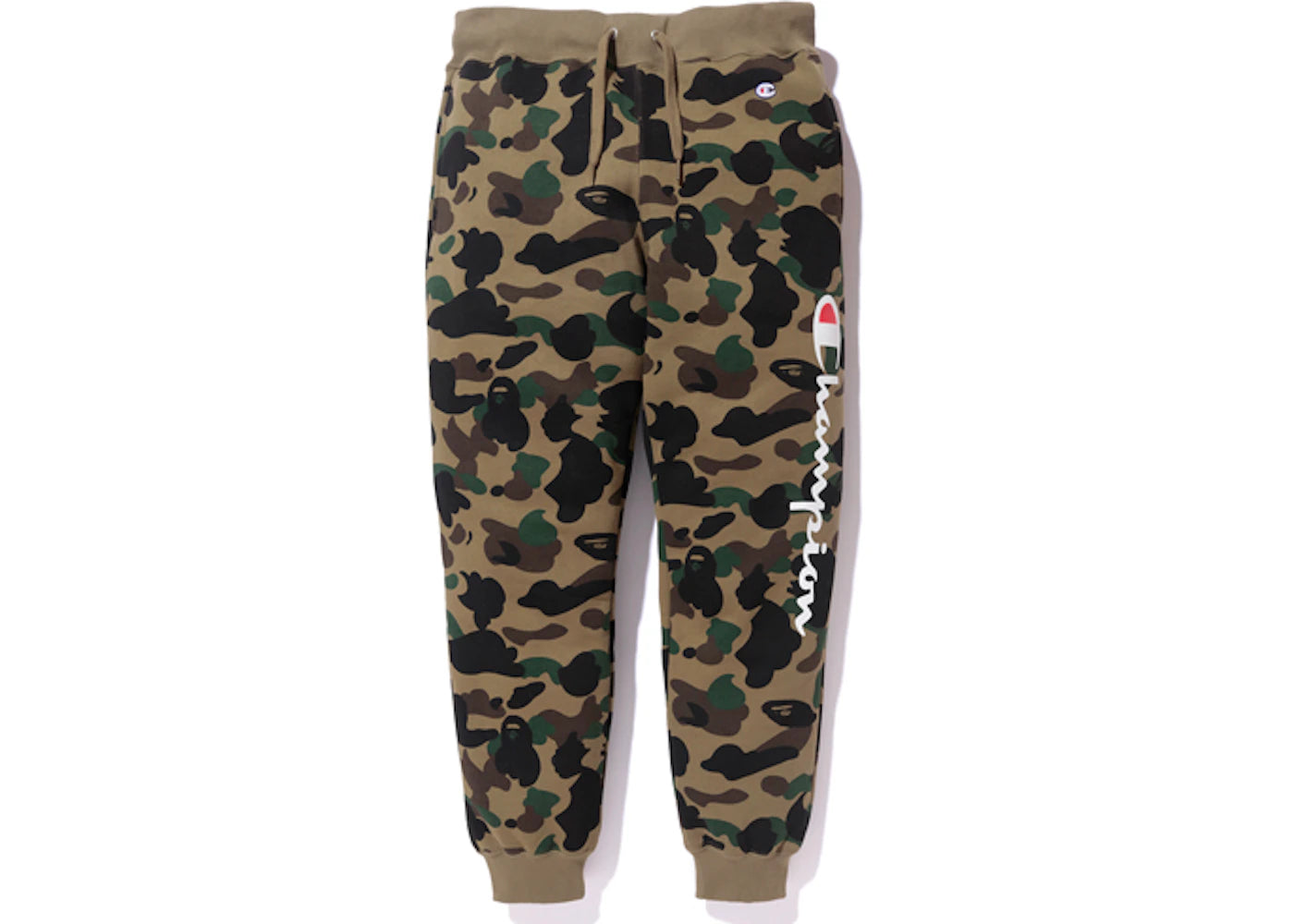 BAPE Champion 1st Camo Sweat Pants Green