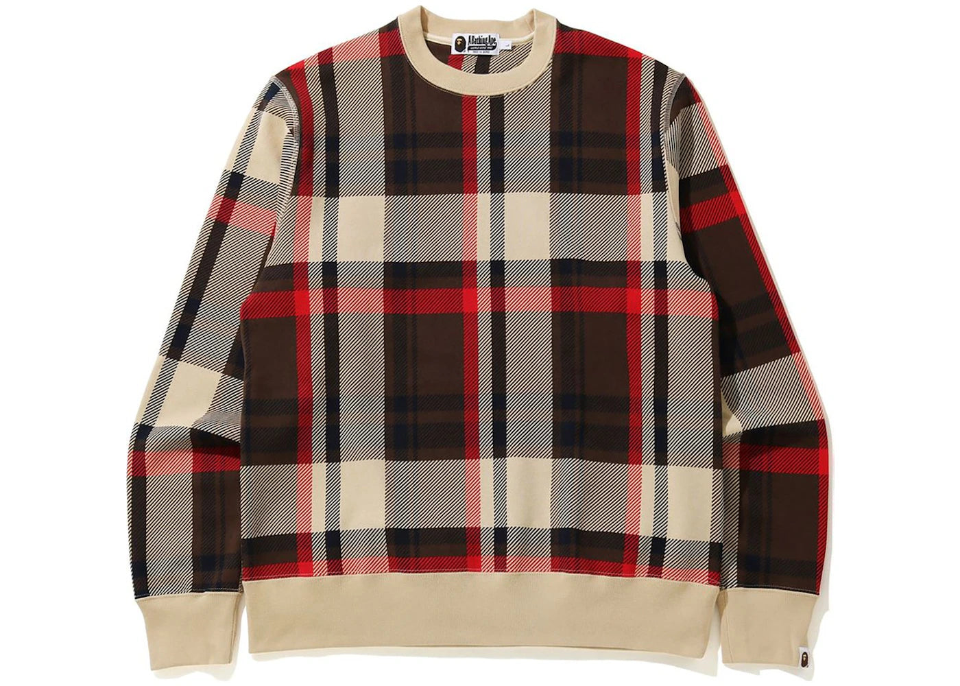 BAPE Check BAPE Crewneck Red