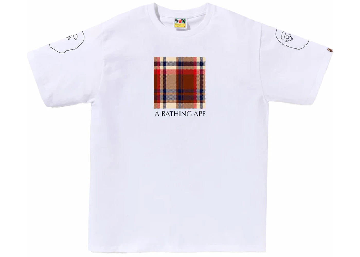 BAPE Check Box Tee White