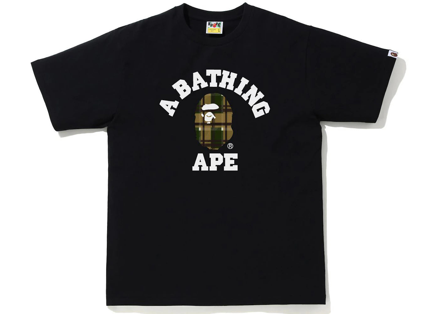 BAPE Check College Tee (FW21) Black/Green