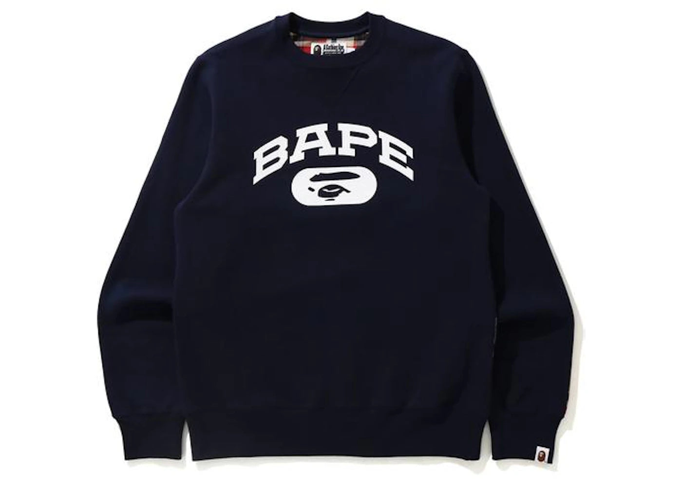 BAPE Check Crewneck Navy/Red