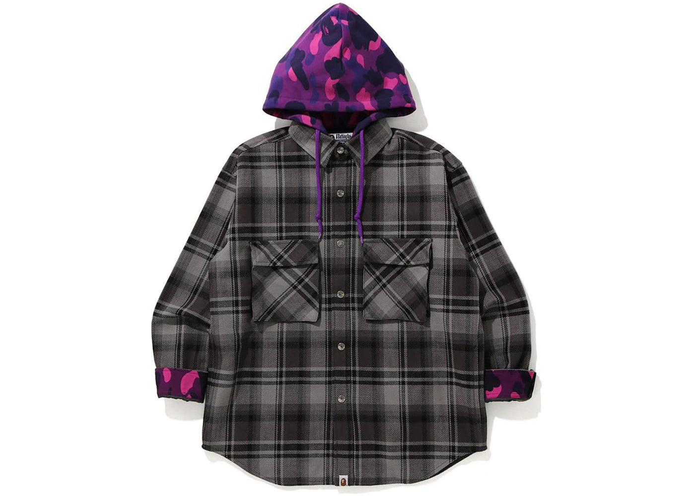 BAPE Check Hoodie Jacket Black