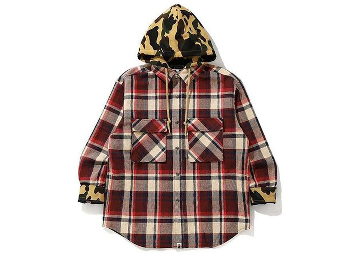 BAPE Check Hoodie Jacket (SS21) Red