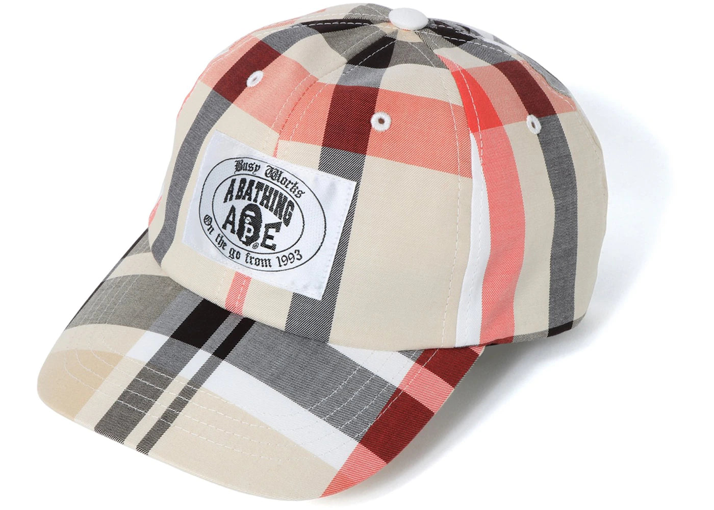 BAPE Check Panel Cap Beige