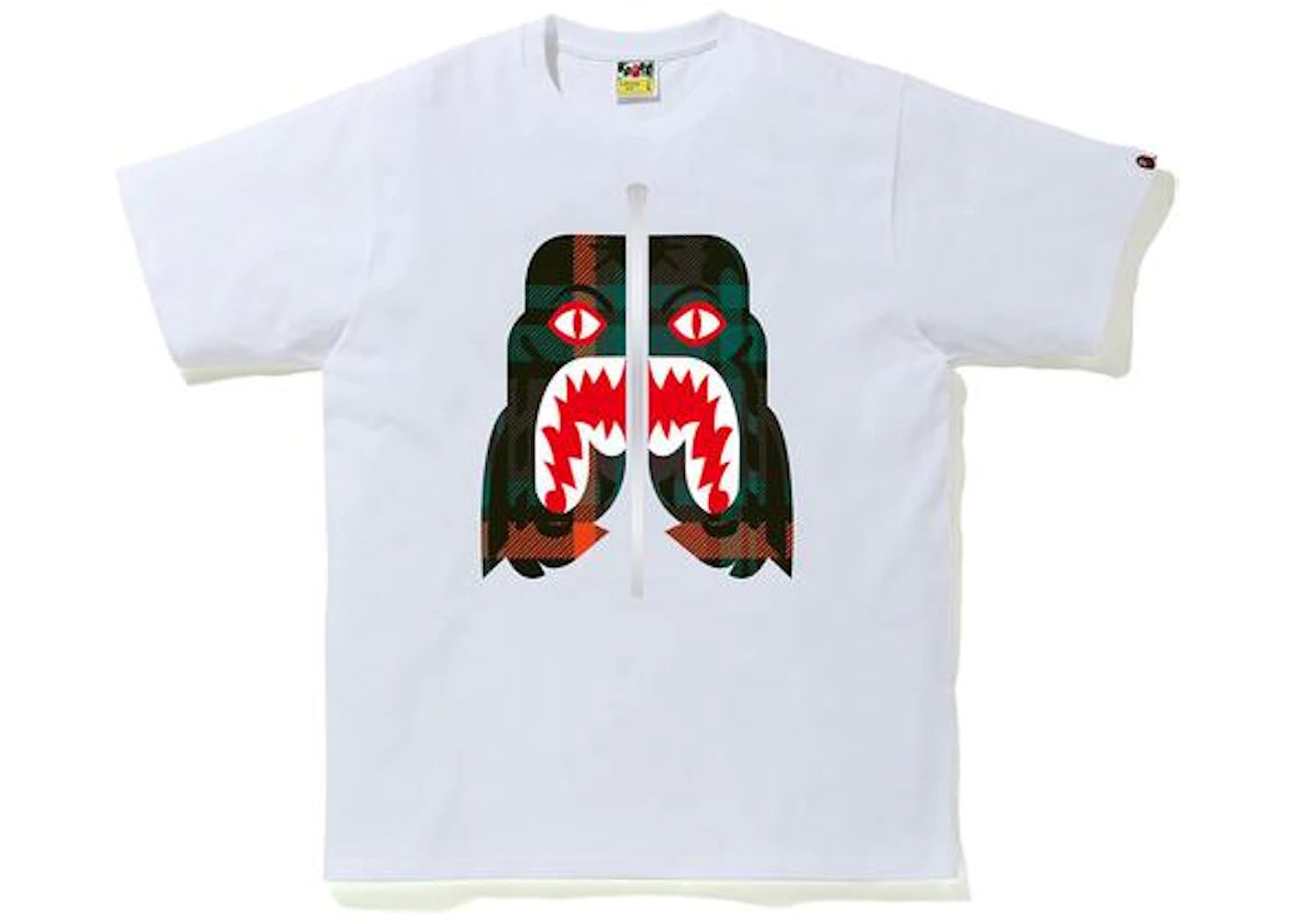 BAPE Check Tiger Tee White/Green