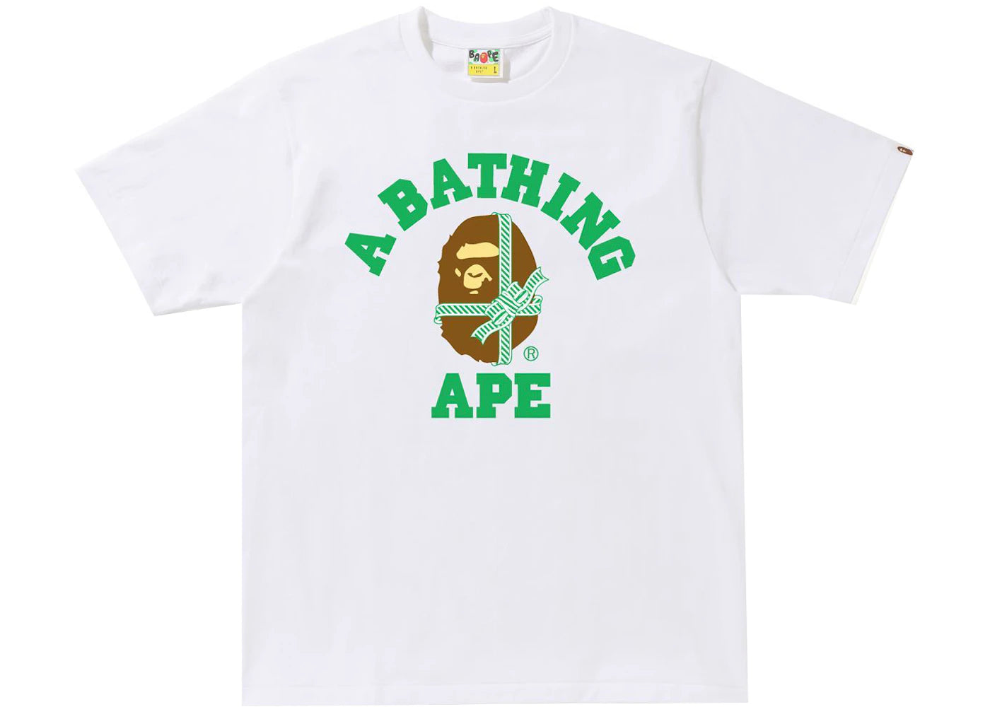 BAPE Christmas College Tee White/Green