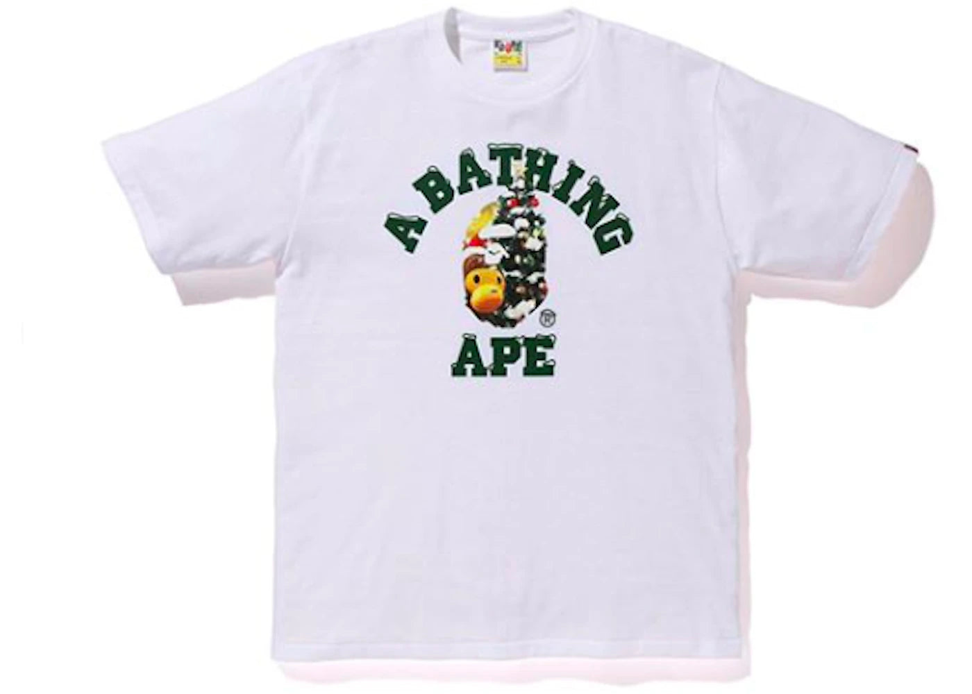 BAPE Christmas College Tee White