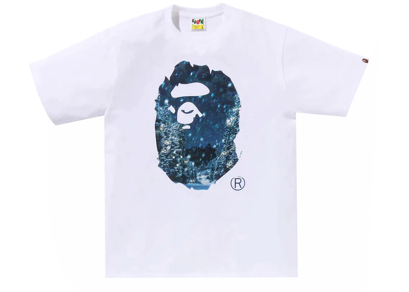 BAPE Christmas Photo Ape Head Tee White