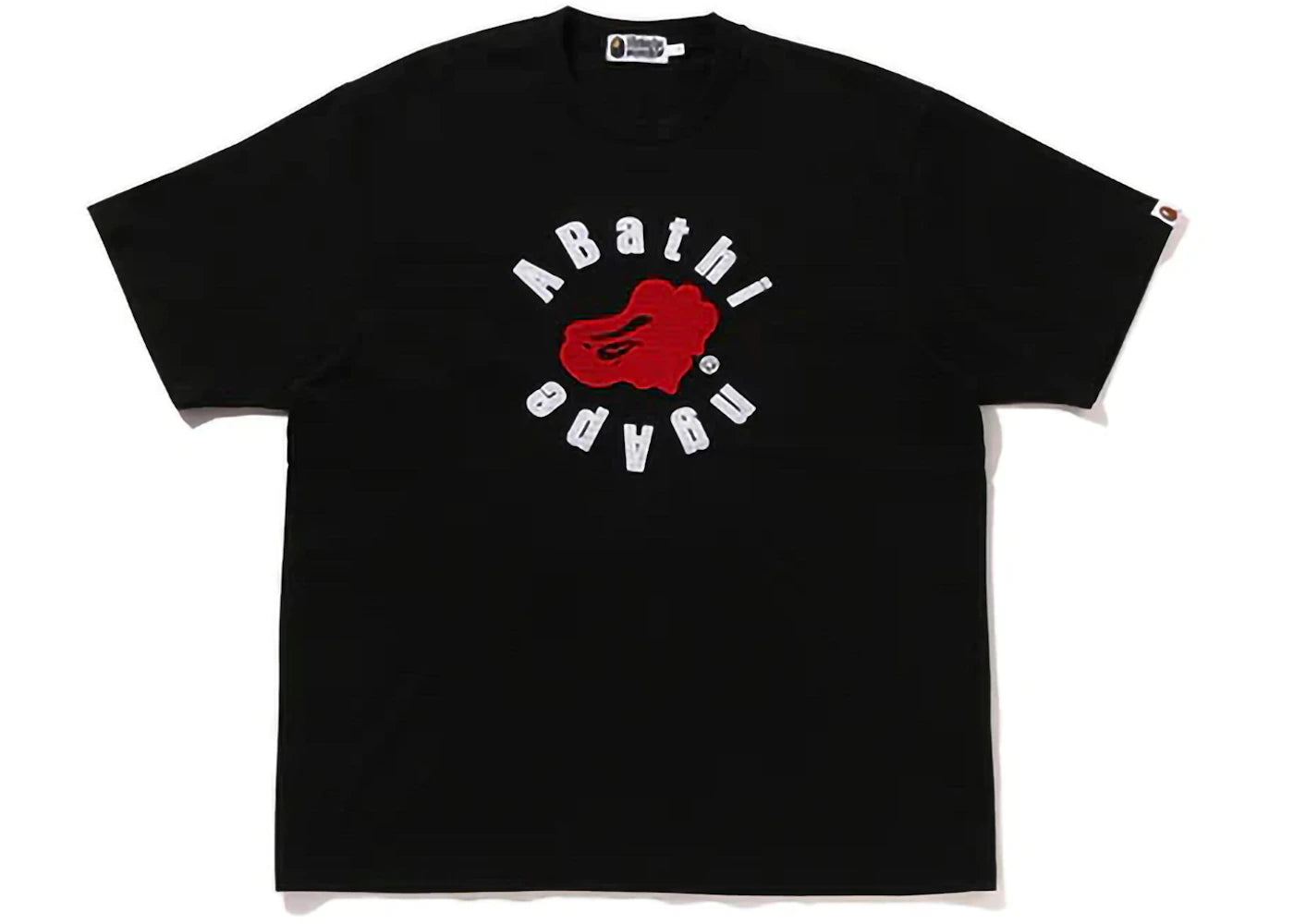 BAPE Circular Ape Head Relaxed Fit Tee Black