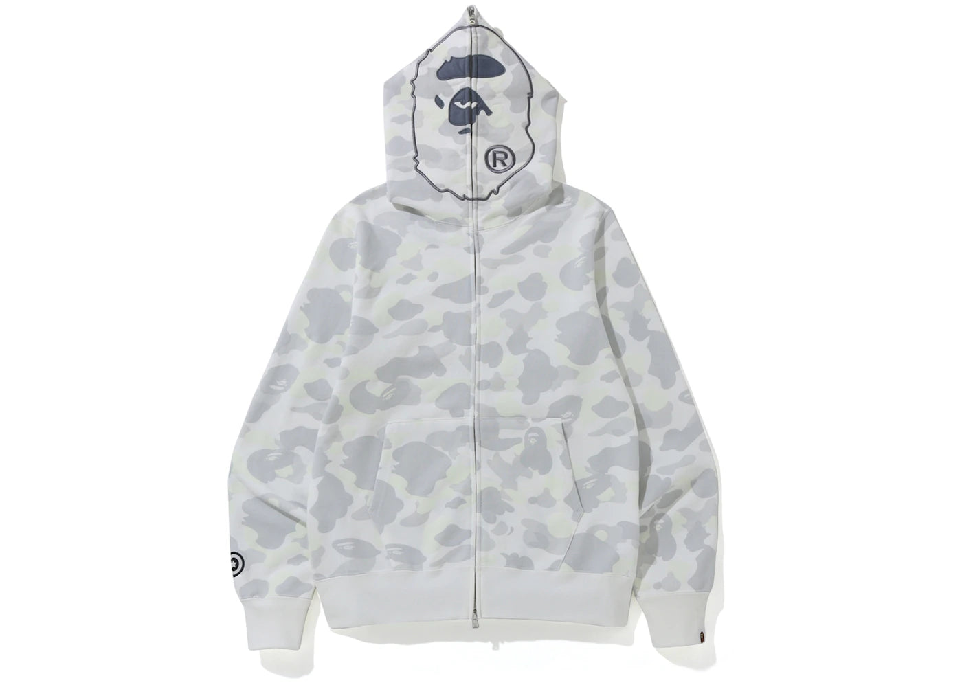 BAPE City Camo 2nd Ape Full Zip Hoodie White