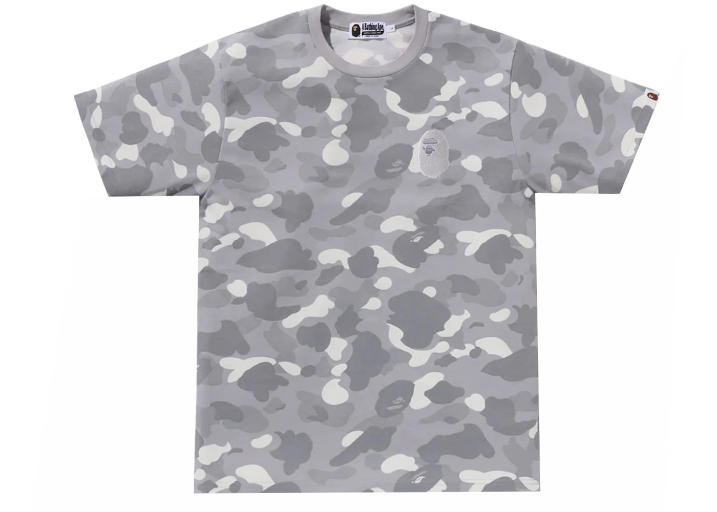 BAPE City Camo Large Ape Head Tee Gray