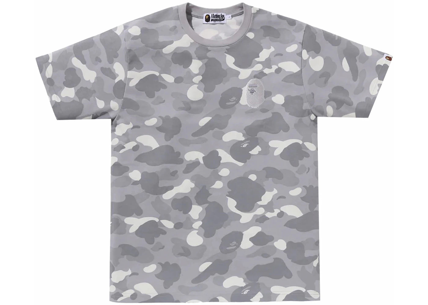 BAPE City Camo Large Ape Head Tee Grey