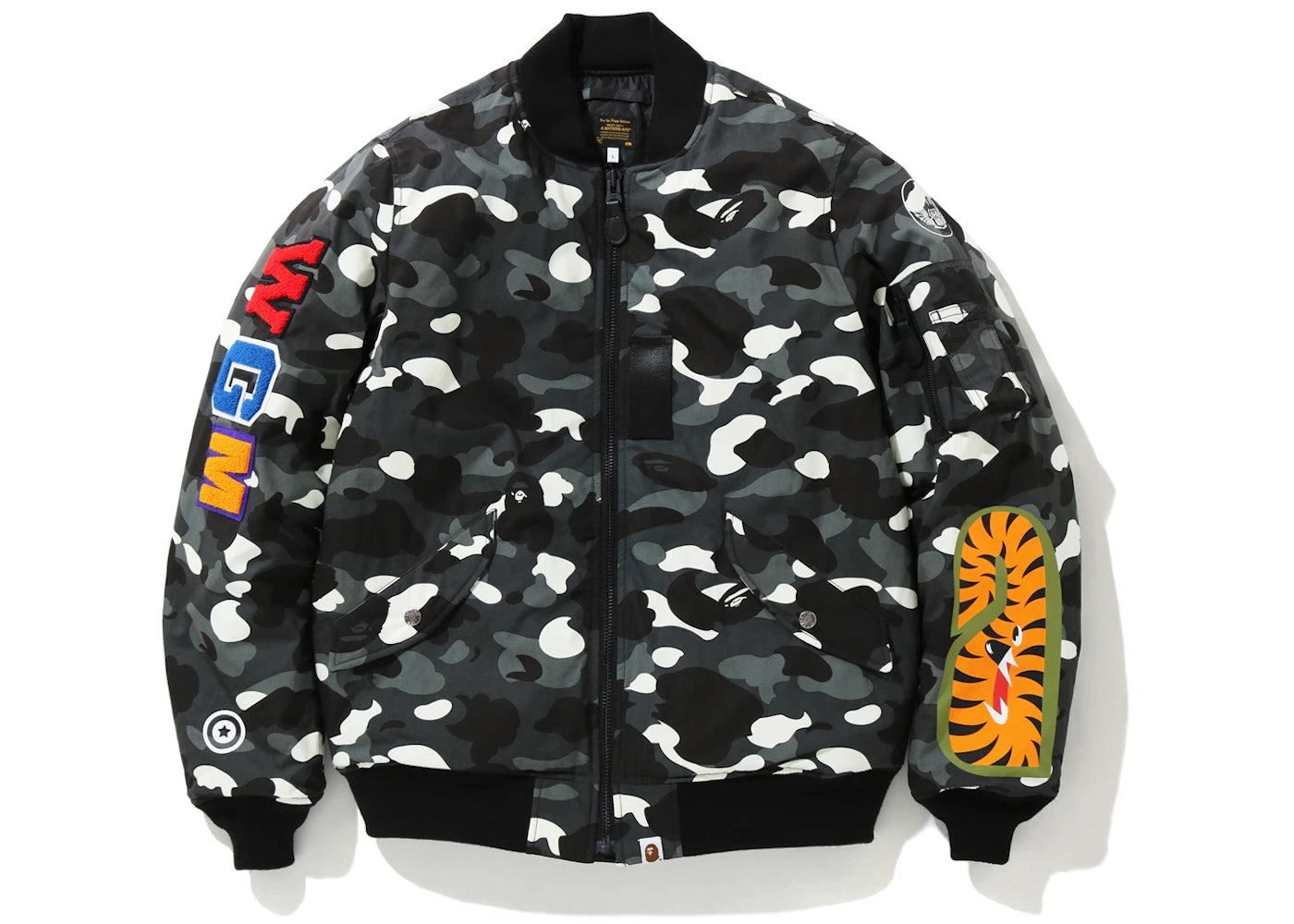 BAPE City Camo Shark MA-1 Black