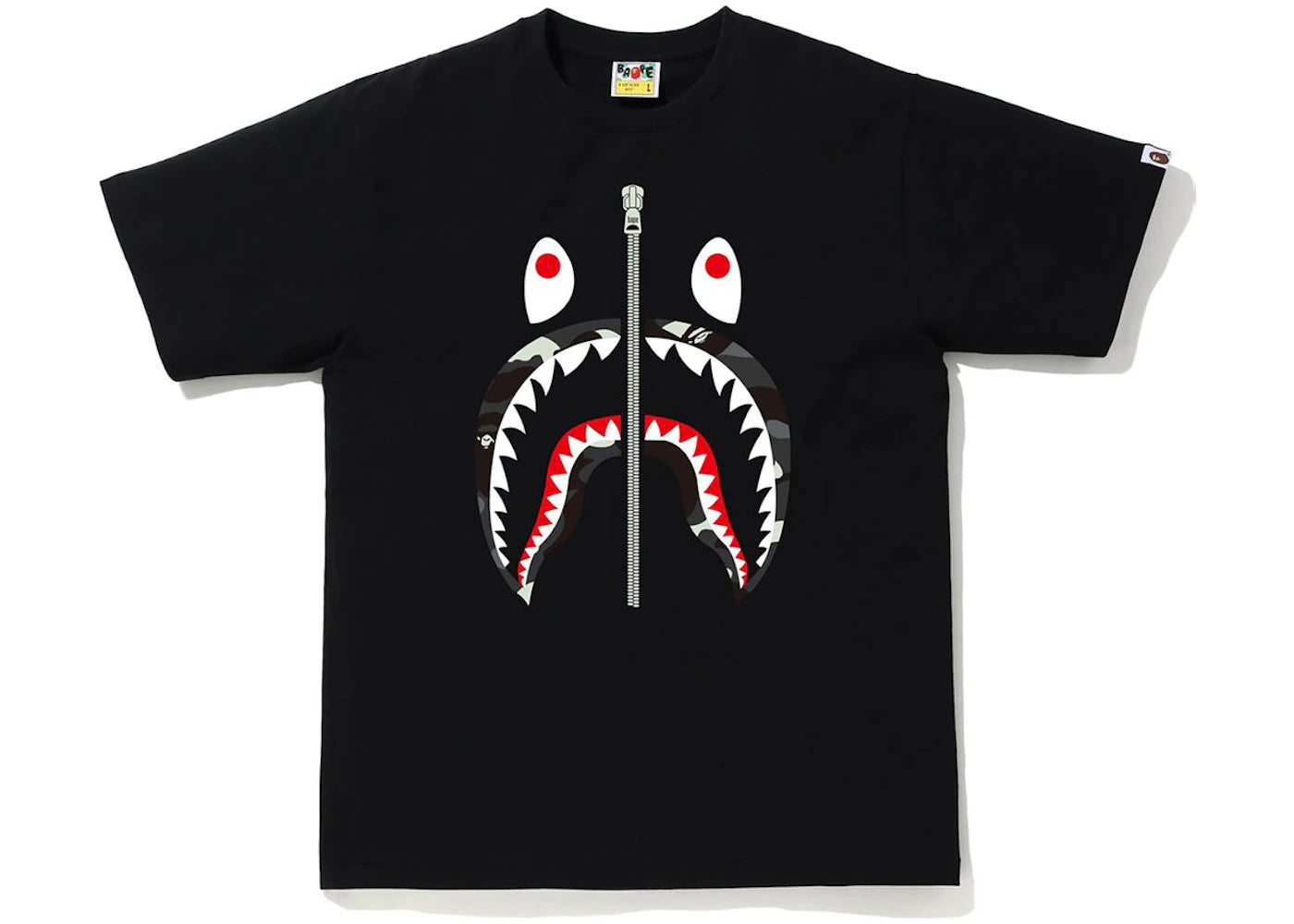 BAPE City Camo Shark Tee Black/Black Camo