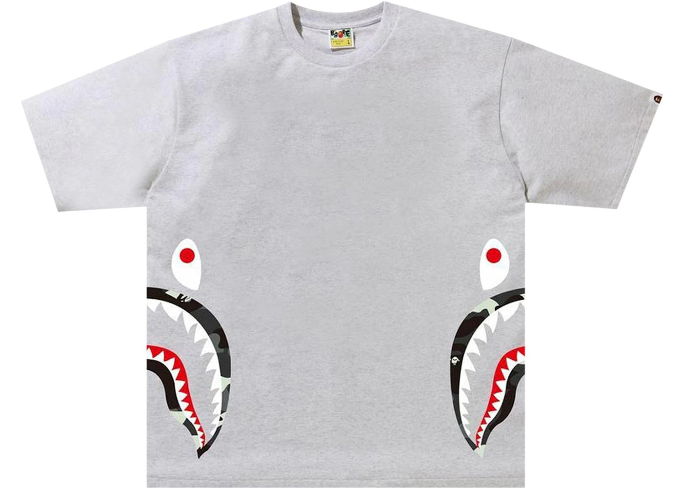 BAPE City Camo Side Shark Relaxed Fit Tee Gray