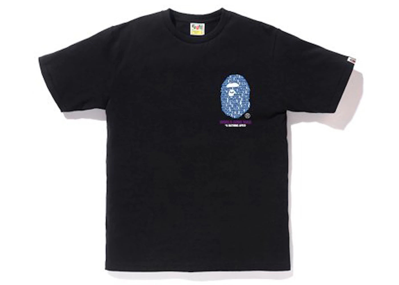 BAPE City Hong Kong Outline Tee Black