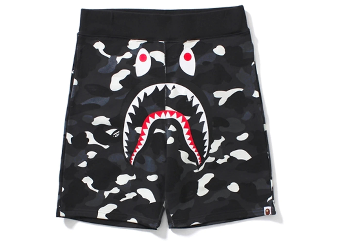 BAPE City Shark Camo Sweat Shorts Black