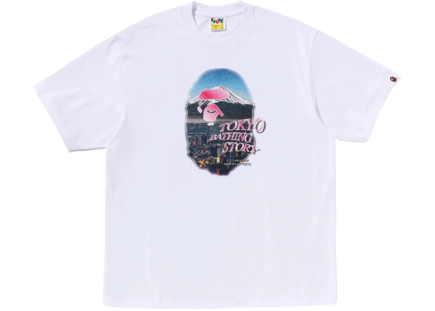 BAPE Cityscape Ape Head Relaxed Fit Tee White