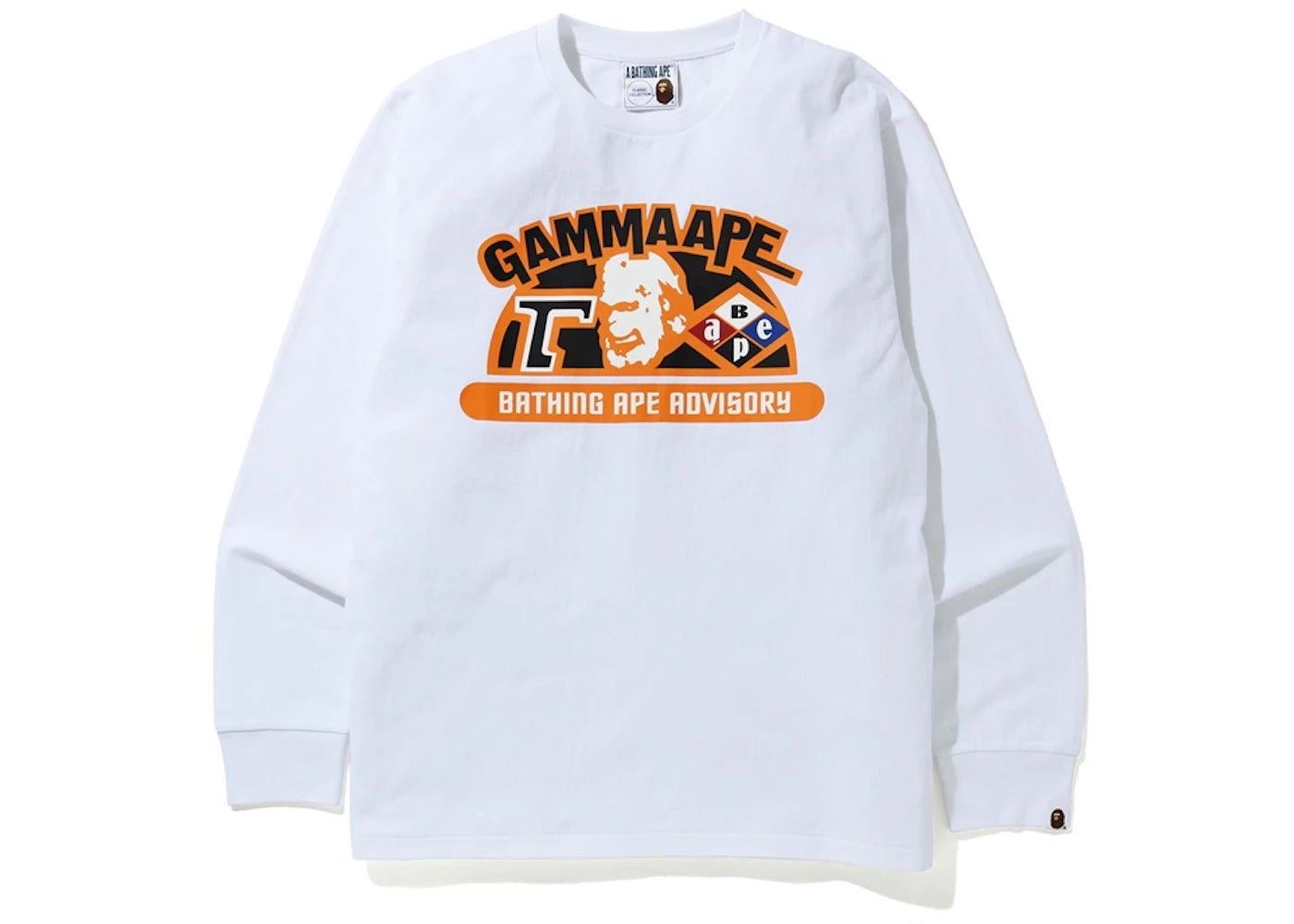 BAPE Classic Gamma Ape L/S Tee White