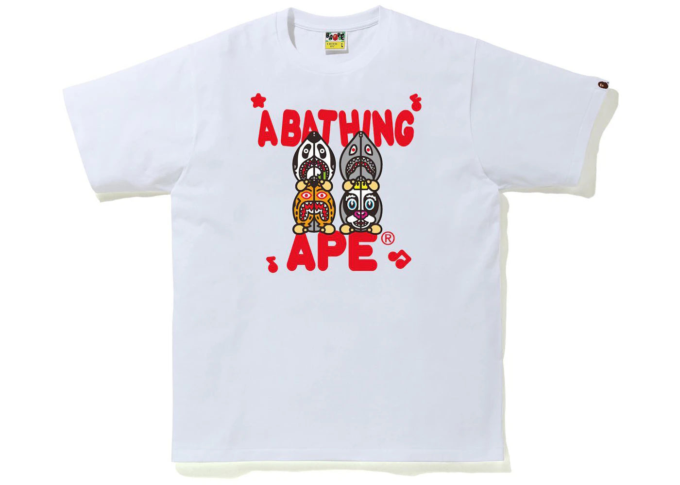 BAPE Classic Milo Shark #2 Tee White