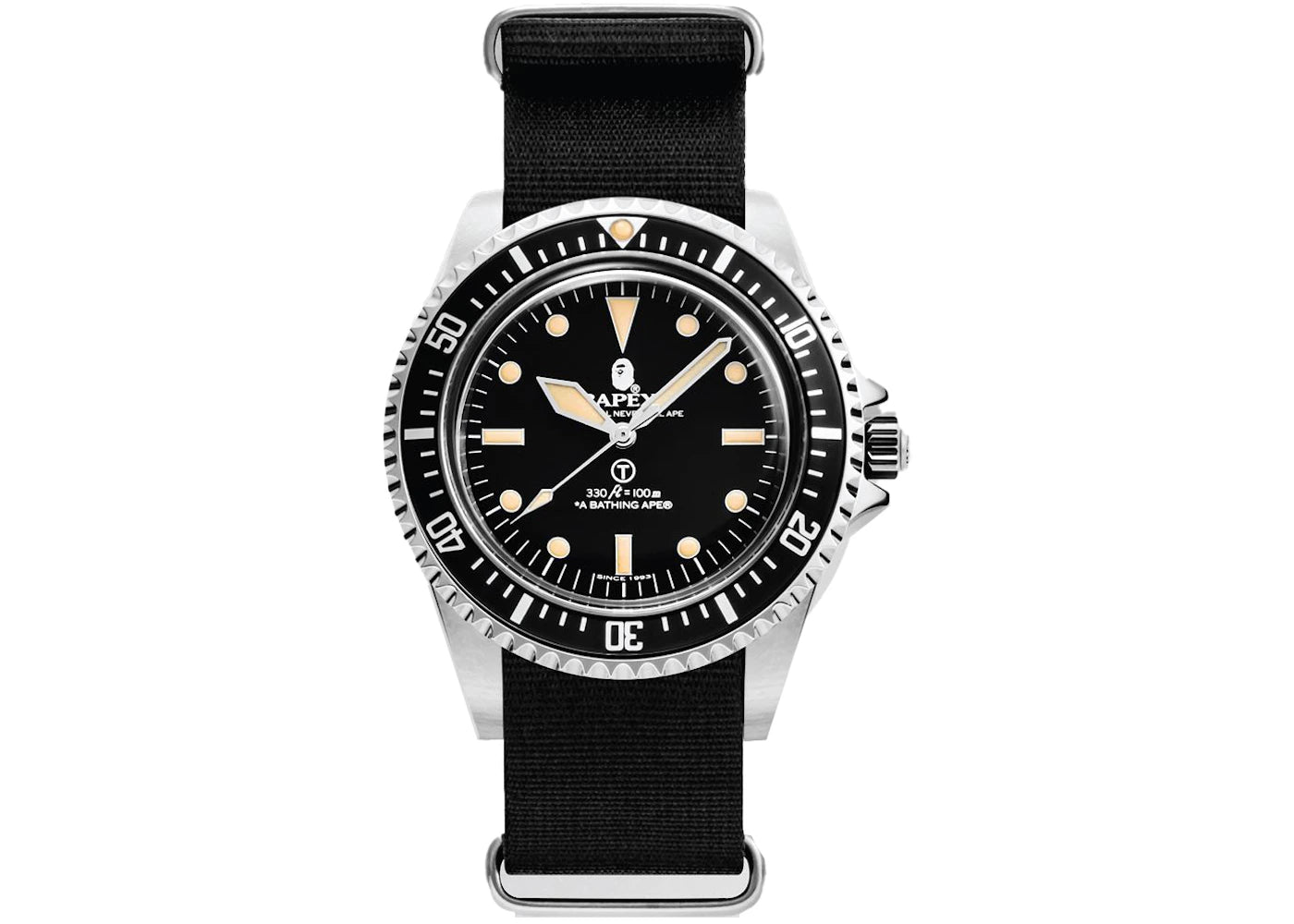 BAPE Classic Type 1 NATO BAPEX Watch (SS21) Silver