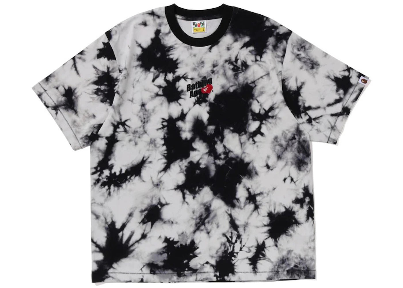 BAPE Cloud Head Bleach Dye Tee Black