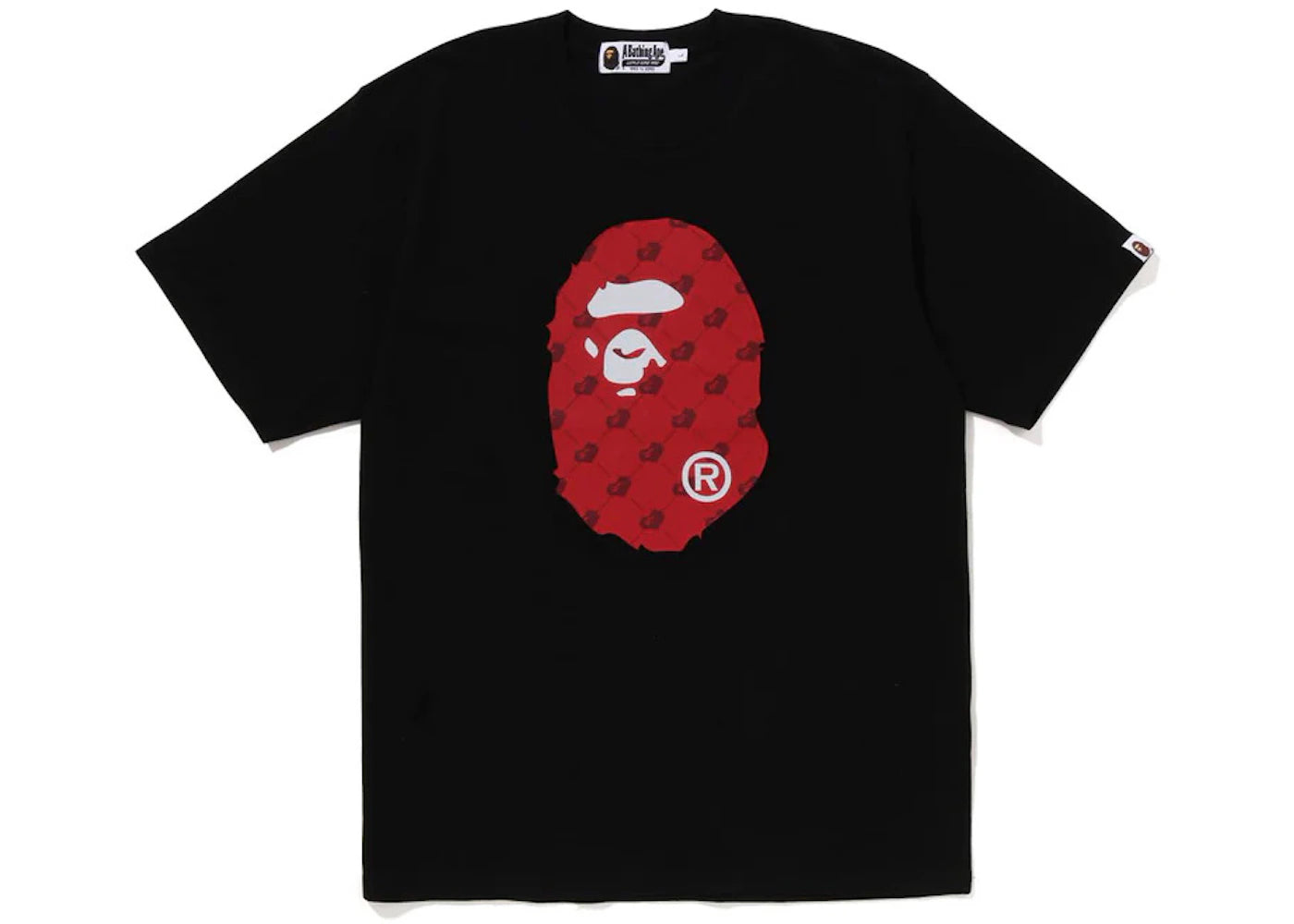 BAPE Cloud Head Monogram Big Ape Head Tee Black