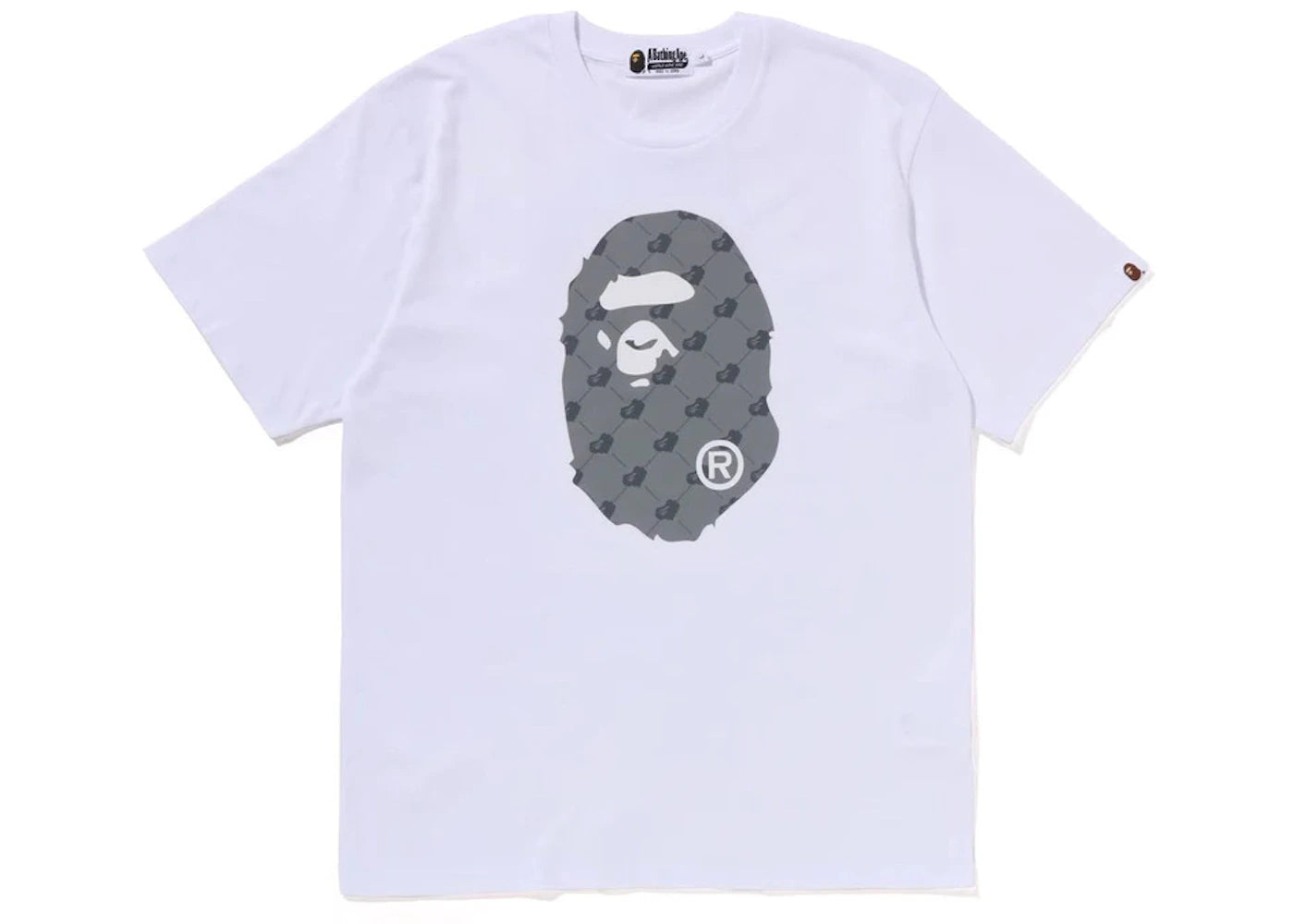 BAPE Cloud Head Monogram Big Ape Head Tee White