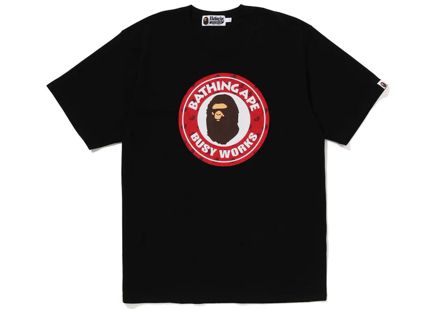 BAPE Cloud Head Monogram Busy Works Tee Black